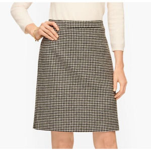 Talbots Black Diamond Print Wool Skirt 16P NWT